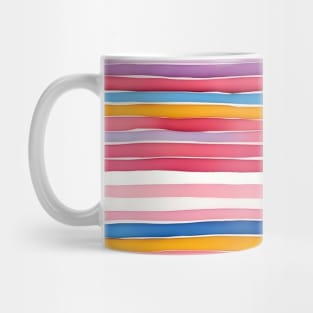 Colorful horizontal watercolor striped pattern Mug